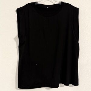 Women’s Black Sleeveless Muscle Shirt